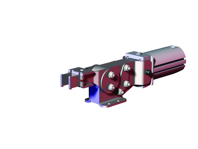 DESTACO 8021-UE Standard Kraftspanner Haltekraft 1735 N; horizontaler Zylinder  U-Spannarm (Sensor 8EA-109-1 separat bestellen) - 8000 Standard Kraftspanner