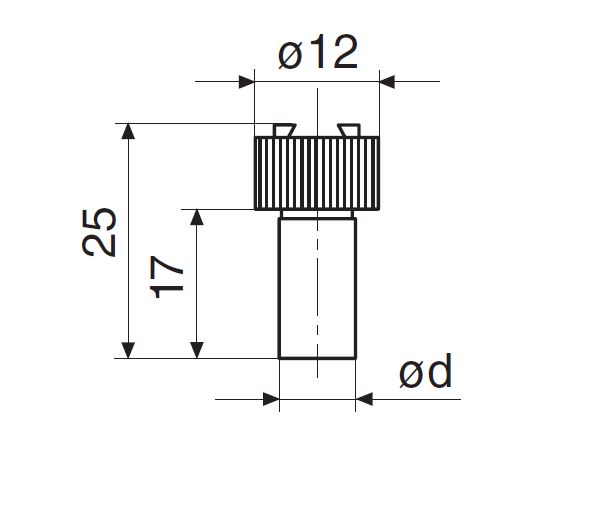 Helios Preisser, 0715903  Einspannschaft für Fühlhebelmessgerät  Durchmesser-Ø 4h6 mm - Helios Preisser - 0715 Einspannschaft