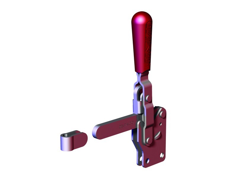 DESTACO 210-TUB Vertikal-Kniehebelspanner Haltekraft 2800 N - 3400 N, Öffnungswinkel 105° - 210-SB Vertikalspanner - massiver Spannarm - Fuss gerade