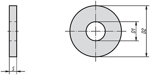 Kipp K0867.06 SCHEIBE DIN 6340, GEHÄRTET, STAHL GESTANZT, D1=6,4 - KIPP K0867 Scheiben fuer Spannzeuge DIN 6340
