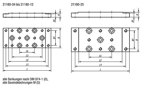 Norelem 21180-12 MONTAGE GRUNDPLATTE, - Norelem 21180 Montage Grundplatten