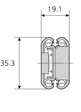 Accuride DS3031-0030 Edelstahl Teleskopschienen Überauszug, 19,1x35,3, 65kg - DS3031 Accuride Teleskopschiene Profil