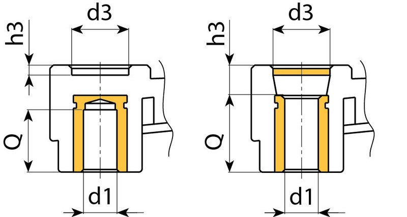 Leschhorn E217 Handkurbeln mit Umleggriff  L 138; R 110; Bohrung d1 D05; Kunststoff PA, schwarz, Gewindebuchse Messing - Boteco E217 Umlegegriff-Handkurbeln