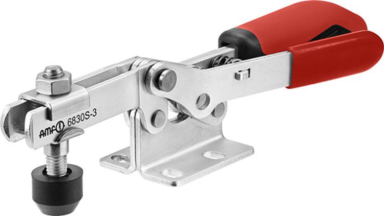 AMF 6830S-3 Waagrechtspanner mit rotem Handgriff und Sicherheitsverriegelung, Größe : 3, F1: 1,8 kN, F2: 2,5 kN - LE 6830S Waagrechtspanner mit Sicherheitsverriegelung -Abbildung