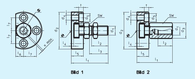 Halder 25100.0216 Schnellsteckkupplung mit Radialversatzausgleich und Anschraubflansch M 16 mit Kupplungsschraube - EH 25100 Schnellsteckkupplungen mit Radialversatzausgleich und Anschraubflansch