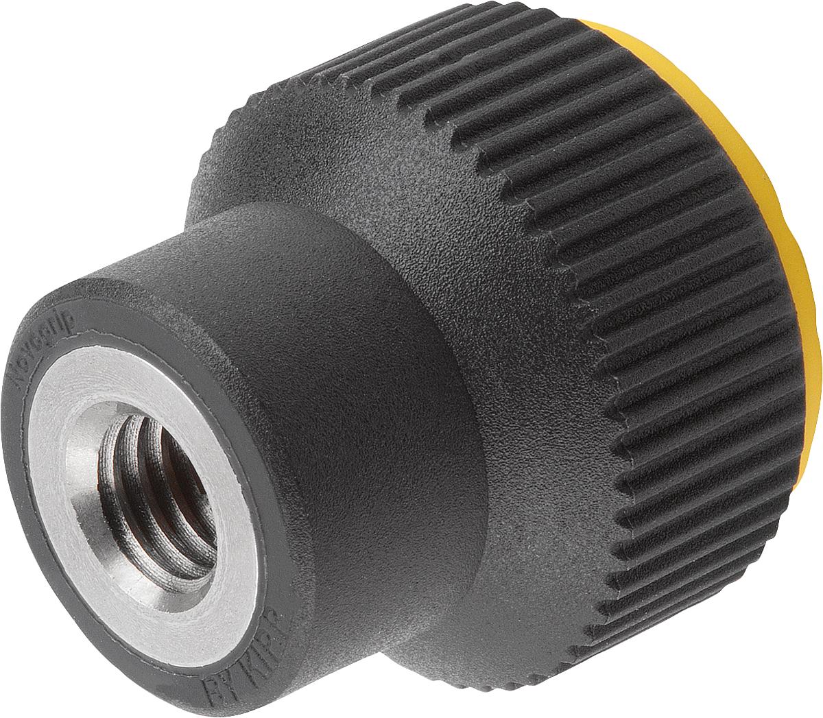 Kipp K0247.01047 NOVO.GRIP RÄNDELKNOPF GR.1  M4     EDELSTAHL, DECKEL RAPSGEL - K0247-01047 NOVO GRIP RAENDELKNOPF GR 1 M4 EDELSTAHL - DECKEL RAPSGEL