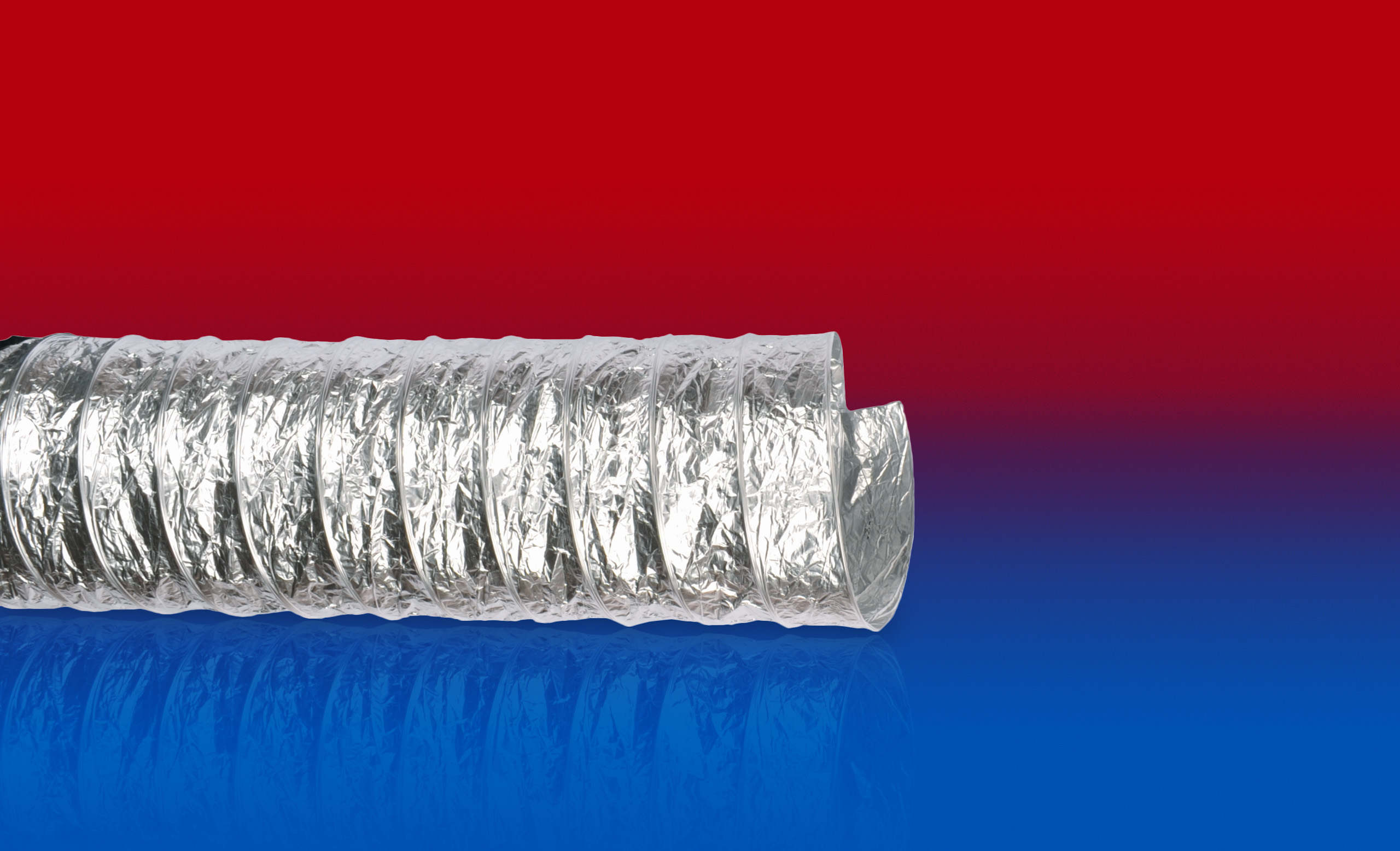 Norres 369-0120-3507-10 Alu/Polyester-Klimaschlauch, schwerentflammbar (M0), Innen-Ø 120 mm, Aussen-Ø 124 mm, Biegeradius 97 mm - Norres 369 - PROTAPE ALU-PES 369 SE