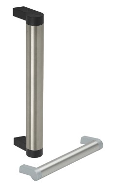 Leschhorn SR-20.400.N01   schrägstehende Rohrgriffe Rohr Ø 20 mm A 400,  Schenkel aluminium / Rohr natur Griff aus Einzelelementen, komplett montiert - Leschhorn SR-20 schraegstehende Rohrgriffe