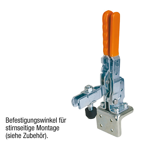 Kipp K0059.0250 SCHNELLSPANNER VERTIK. M.SICHERUNG, MIT WAAGRECHTEM FUSS, P= - KIPP K0059 Schnellspanner vertikal mit Sicherheits