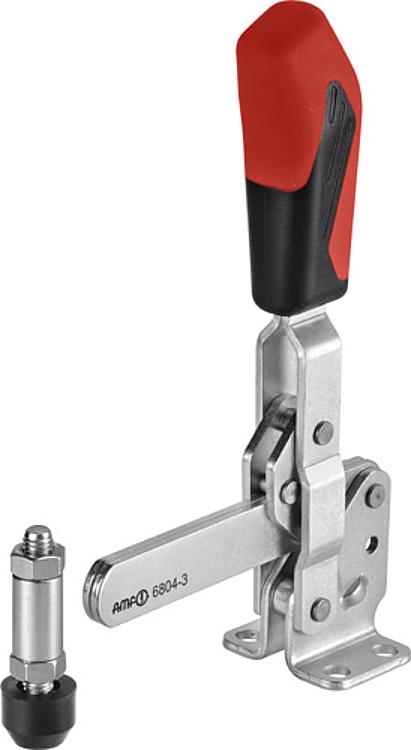 AMF 6804-3 Senkrechtspanner mit rotem Handgriff, Größe : 3, F1: 1,4 kN, F2: 2,5 kN - LE 6804 Senkrechtspanner -Abbildung
