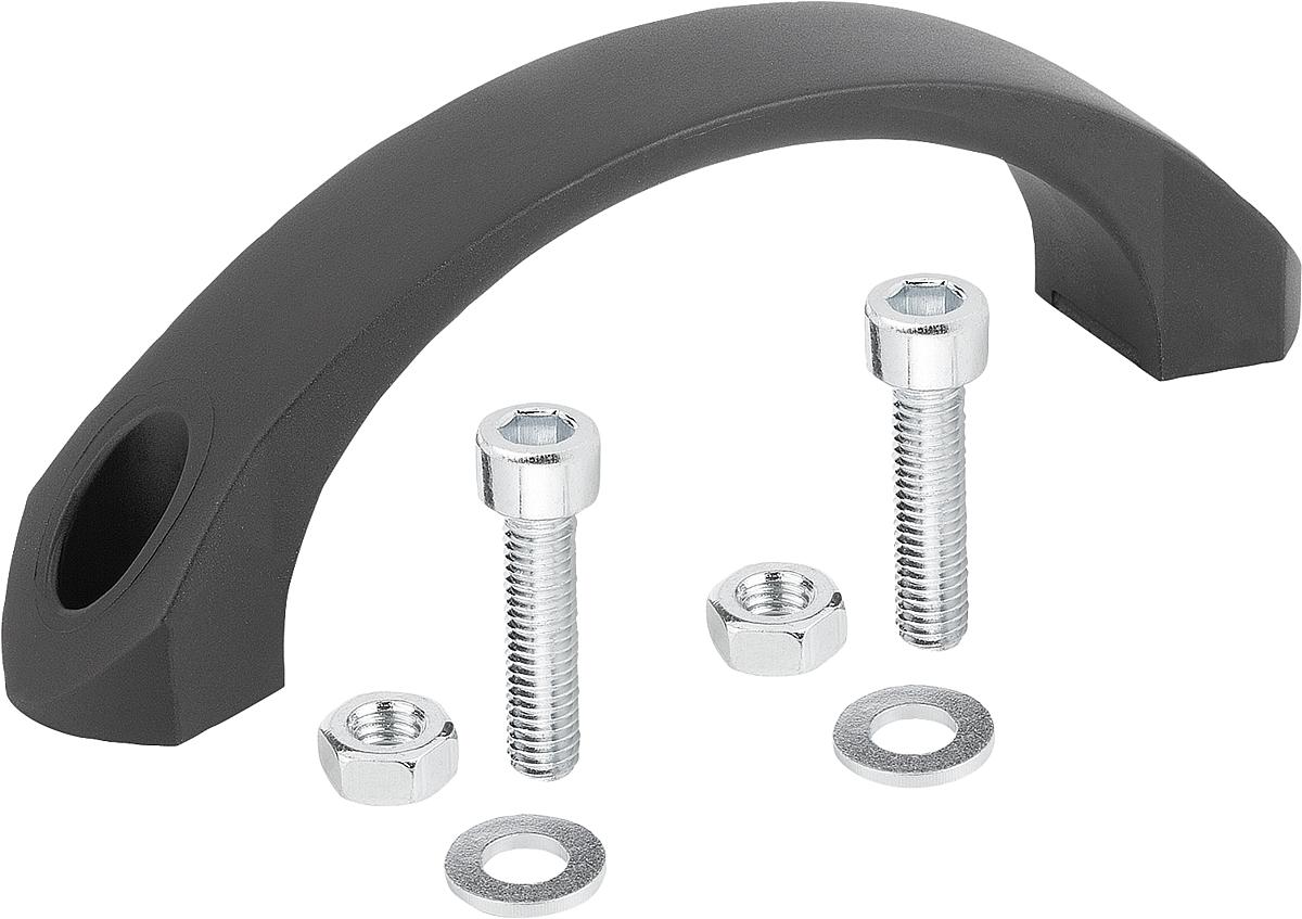 Kipp K0193.210006 BOGENGRIFF A=100, FORM B, OHNE ABDECKKAPPEN - K0193-210006 BOGENGRIFF A 100 - FORM B - OHNE ABDECKKAPPEN