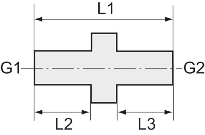 RIEGLER MS2521818 Doppelgewindenippel, G 1/8 a., G 1/8 a., SW 14, Messing - LE71512 MS2521438 Doppelgewindenippel - Aussengewinde zylindrisch