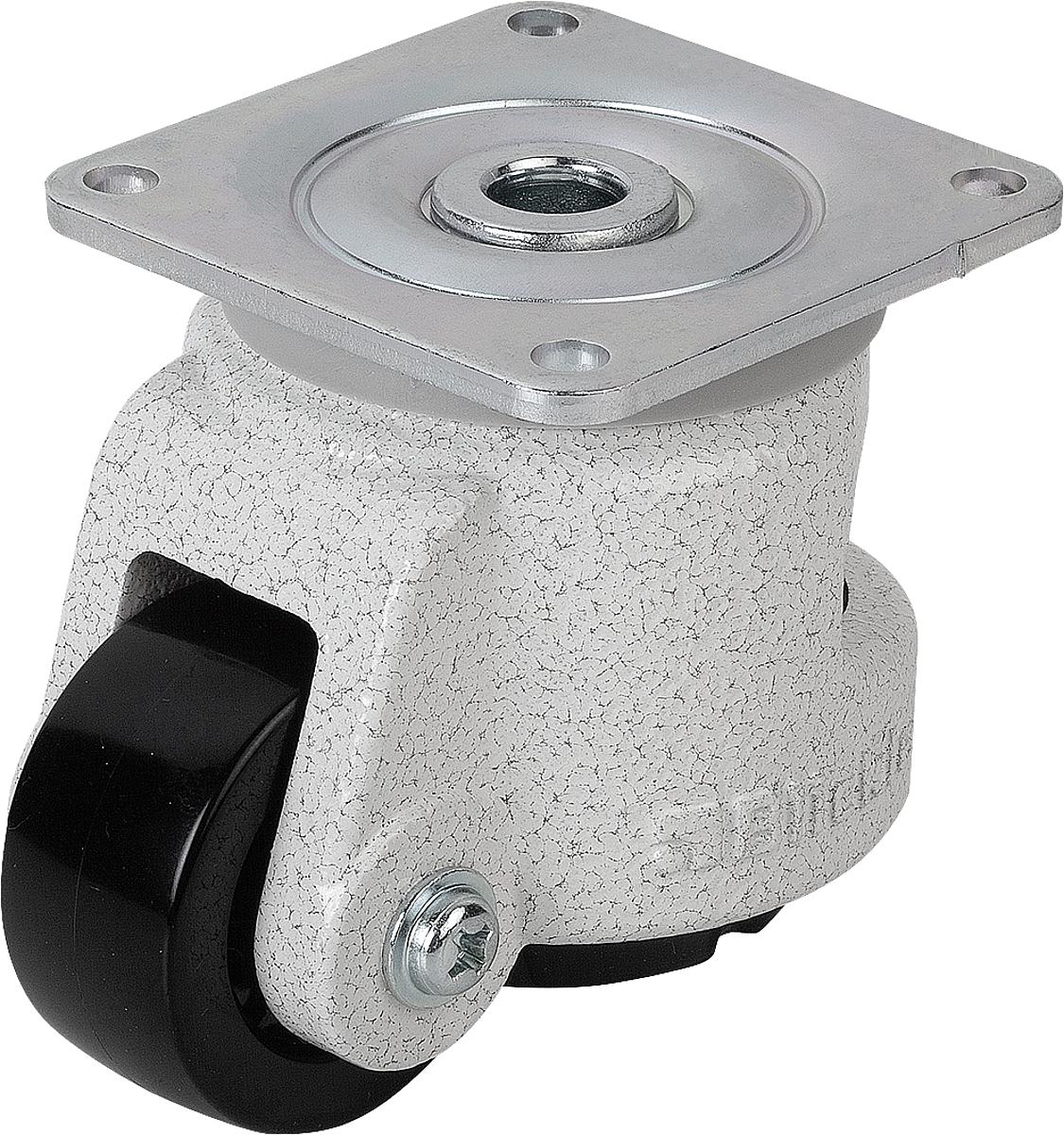 Norelem 95090-045181 HEBEROLLE MIT FESTSTELLSYSTEM, ANSCHRAUBPLATTE, D=45, B=18, H=72, POLYAMID, KOMP:ALUMINIUM - 95090-045181 HEBEROLLE-FESTSTELLSYSTEM-ANSCHRAUBPLATTE-D 45-B 18-H 72-POLYAMID-KOMP ALUMINIUM