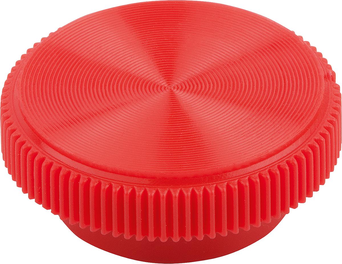 Kipp K0680.0806 RÄNDELKNOPF ROT, FÜR SCHRAUBEN MIT INNENSECHSKANT - K0680-0806 RAENDELKNOPF ROT - FUER SCHRAUBEN MIT INNENSECHSKANT