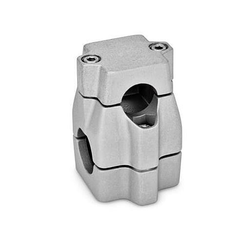 Ganter 135-B30-B40-60-2-BL Kreuz Klemmverbinder, mehrteilig, ungleiche Bohrungsmaße - GN 135 Kreuz Klemmverbinder - mehrteilig - ungleiche Bohrungsmasse-Abbildung
