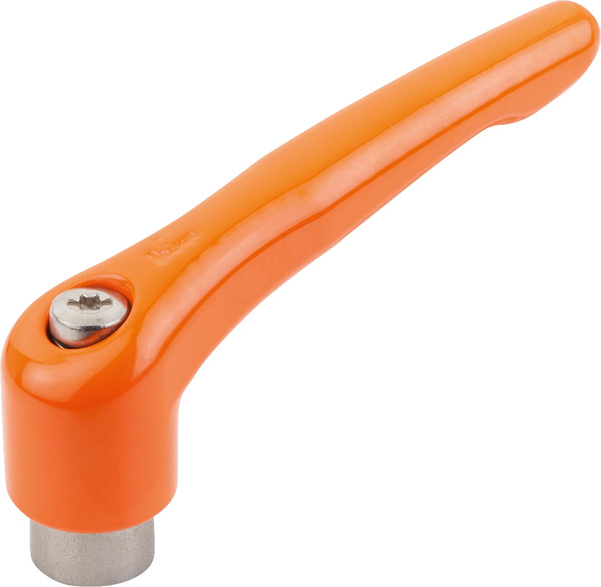 Norelem 06451-3102 KLEMMHEBEL GR.3  M10          EDELSTAHL, GRIFFHEBEL ORANGE - 06451-3102 KLEMMHEBEL GR-3  M10          EDELSTAHL - GRIFFHEBEL ORANGE