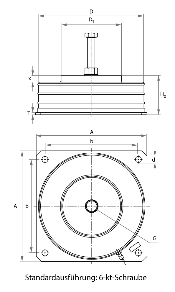 EFFBE SLM Elemente, SLM 1 A, D= 73, H= 65, Traglast max. 0,65 kN - TZ-SLM 1