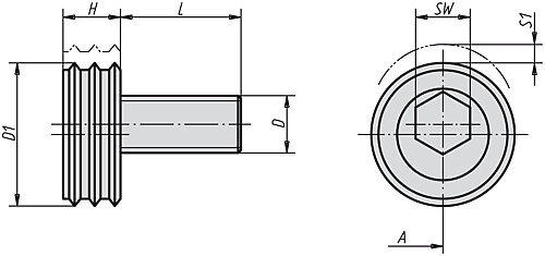 Kipp K0025.12 SPANN EXZENTER MIT KRALLENSCHEIBE, D=M12 - KIPP K0025 Spann Exzenter mit Krallenscheiben