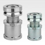 Leschhorn 12205.6,6x25 Höhenverstell-Elemente mit Kugelausgleichsscheibe, d1= 6,6 d2= 25, l1=40 Hub 10 mm, Tragfähigkeit 30,7 KN, für Schraube M6, mit Kontermutter, Neigungswinkel ca. 4° - LE12205 Nivellierelemente Hohe Ausfuehrung mit Ausgleichscheibe und Kontermutter