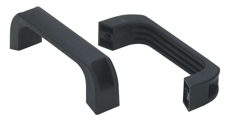 Leschhorn B225 Bügelgriffe  l 110; L 127; Glattloch d1 4; Kunststoff PA, schwarz - LE B225 Buegelgriffe - Kunststoff-EcoLine-Abbildung