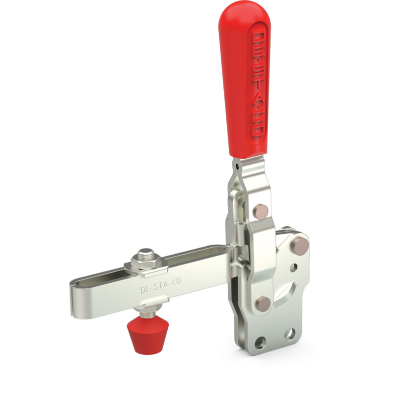 DESTACO 207-LBR Vertikal-Kniehebelspanner Haltekraft 1700 N - 2700 N, Öffnungswinkel 90° - 115° - DESTACO 207-ULB Vertikalspanner - U-Spannarm lang - Fuss gerade