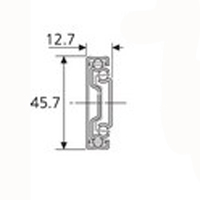 Accuride DB3832-0015 Teleskopschienen 100% Vollauszug, 12,7x45,7, SL 148,TR 140, 39kg, schwarz verzinkt - 3832 TR Accuride Teleskopschiene Profil