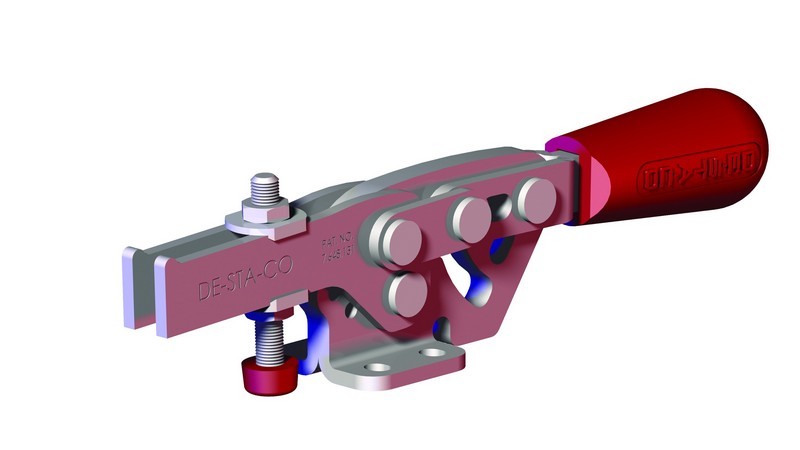 DESTACO 2013-U-LS-BLK Horizontalspanner Haltekraft 1300N, Öffnungswinkel 70°/ MM= 10 Stück - 2013-U Horizontalspanner - U- Spannarm - Fuss abgewinkelt