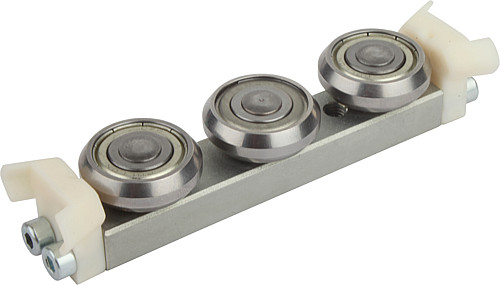 Norelem 21322-1118060 ROLLENFÜHRUNGSWAGEN, STAHL, FESTLAGER, GRÖßE 18 - Norelem 21322-F Festlager