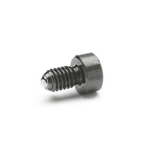 Ganter 815.1-M8-ST Federnde Druckstücke mit Kugel, mit Bund, mit Innensechskant, Stahl - GN 815-1 Federnde Druckstuecke mit Kugel - mit Bund - mit Innensechskant - Stahl-Abbildung