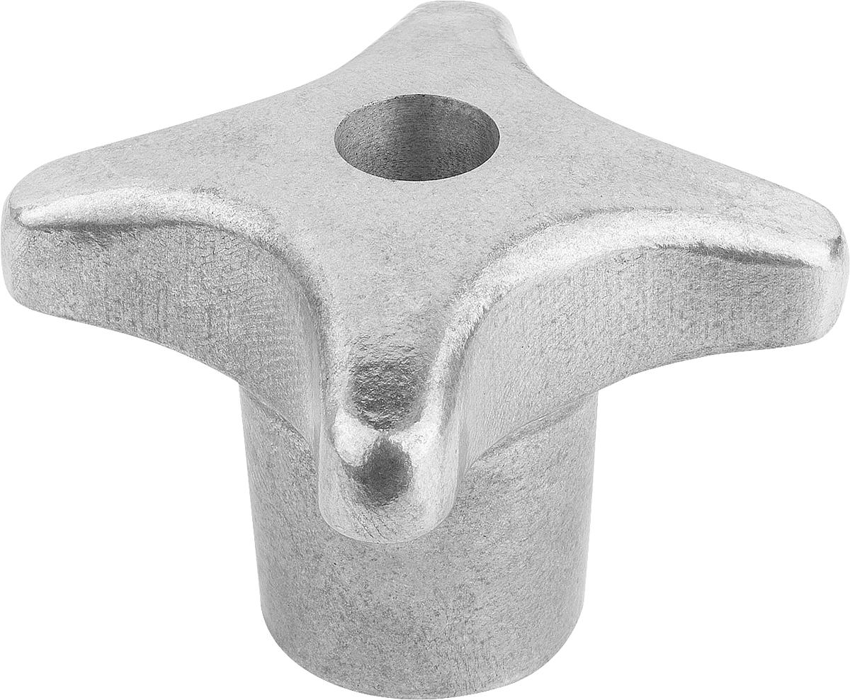 Kipp K0145.208016 KREUZGRIFF FORM B, D1=80, D4=16H7, ALU, GEROMMELT - K0145-208016 KREUZGRIFF FORM B - D1 80 - D4 16H7 - ALU - GEROMMELT