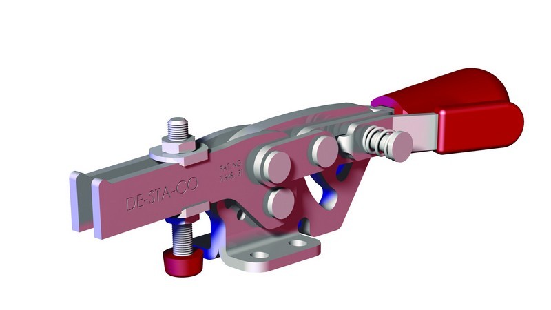 DESTACO 2013-UR Horizontalspanner Haltekraft 1300N, Öffnungswinkel 70° - 2013-UR Horizontalspanner - U- Spannarm - Fuss abgewinkelt mit Zusatzverriegelung