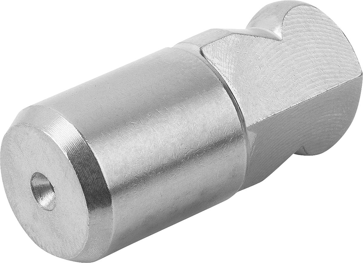 Norelem 03107-5082 AUFNAHMEBOLZEN A=8 FORM C; EDELSTAHL, mit KUGELANSATZ abgeflacht - 03107-5082 AUFNAHMEBOLZEN A 8 FORM C - EDELSTAHL - mit KUGELANSATZ abgeflacht