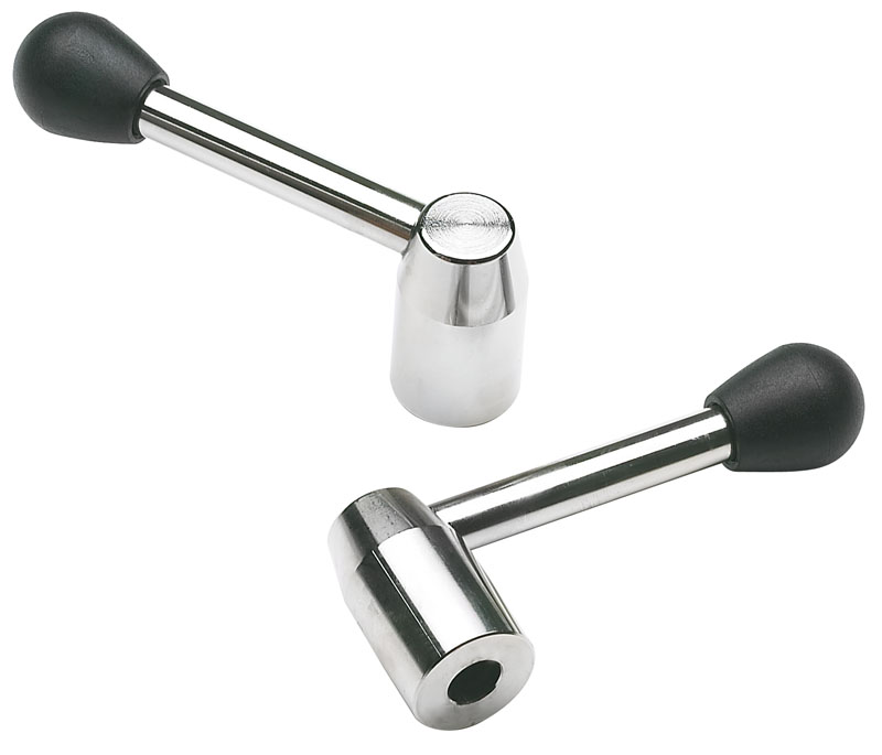 Leschhorn vW503 verstellbare Spannhebel d 20; R 70; H 34; d1 M8; H- Vernickelt - Boteco W503 verstellbare Spannhebel