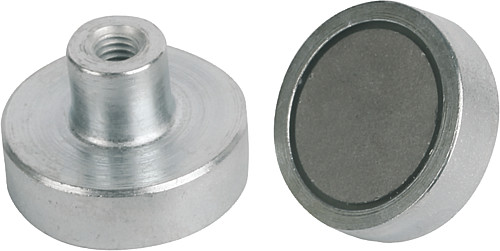 Kipp K0550.12 FLACHGREIFER AUS SECOLIT, FORM B, D=8 - KIPP K0550-B Flachgreifer aus SmCo Form B