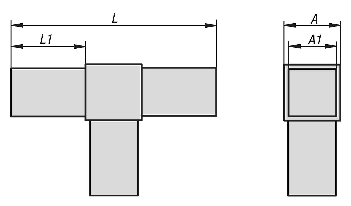 Kipp K0617.1302012 STECKVERBINDER, T STÜCK - K0617 Steckverbinder T Stueck - Massblatt