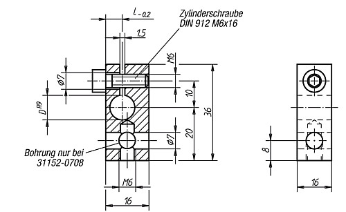 Norelem 31152-0708 GELENKSTÜCK - Norelem 31152 Gelenkstuecke