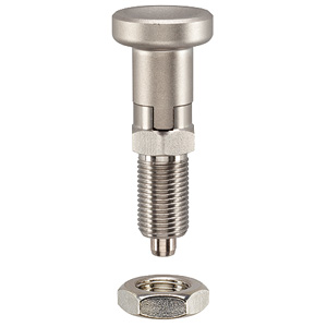 Halder 22120.0616 Rastbolzen mit Sechskantbund und Arretierung Ø 6, rostfreier Stahl - Rastbolzen Rastbolzen mit Sechskantbund und Arretierung - Durchmesser 6 - rostfreier Stahl Rostfreier Stahl