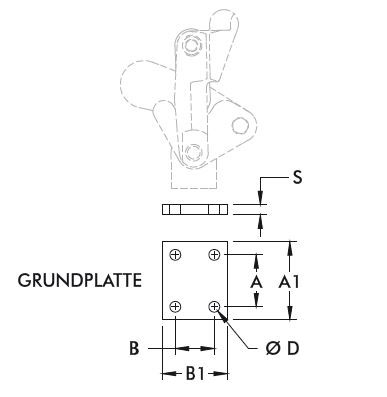 DESTACO 503502 Grundplatte Stahl brüniert - DE-STA-CO 500 Grundplatte