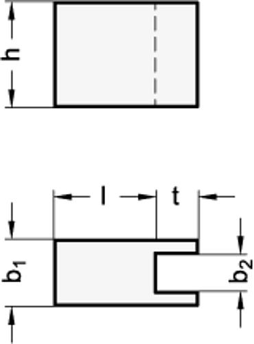 Ganter 910.7-1540 Spannarmverlängerungen für Kniehebelmodule - GN 910-7 Spannarmverlaengerungen fuer Kniehebelmodule-Skizze