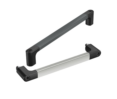 Leschhorn MS-01.500.62   Griffe aus Einzelelementen A 500,    Schenkel schwarz / Steg natur  komplett montiert - Leschhorn MS-01 universelle Maschinen- und Apparategriffe