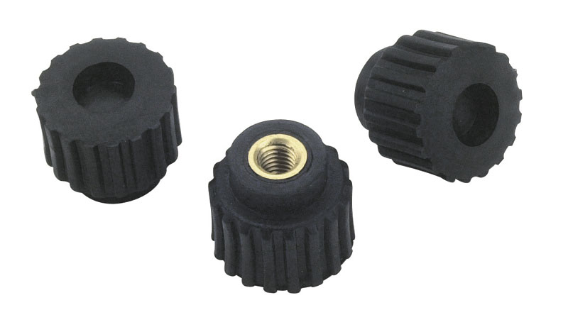 Leschhorn H770 Rändelmuttern  D 17,5; d 12; Gewinde d1 M4; Kunststoff PA, schwarz, - Boteco H770 Raendelmuttern