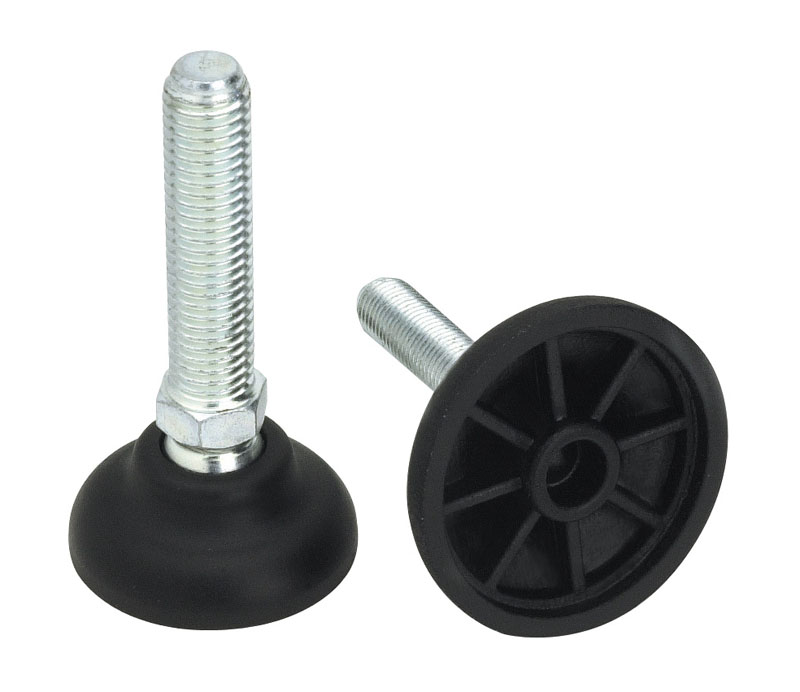 Leschhorn P900C P900C Gelenkfüße  D 40; R 12,5; Gewinde d1 M10; Kunststoff PA, schwarz, Schafttyp A - Boteco P900C Gelenkfuesse