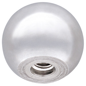 Halder 24561.0120 KugelknopfMetallausführung ähnlich DIN 319 Ø 20 x M 5mit Gewinde, Form C, Aluminium poliert - Kugelknoepfe Kugelknopf DIN 319 Durchmesser 20 x M 5 mit Gewinde - Form C - Stahl poliert Stahl