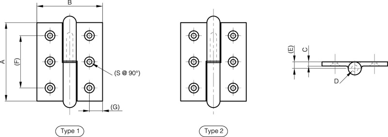 Leschhorn 14-1-3909 Scharnier, gesenkgeschmiedet und abnehmbar - LE 14-1-3900 Scharnier - gesenkgeschmiedet und abnehmbar-Skizze