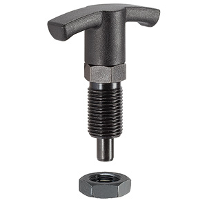 Halder 22110.0920 Rastbolzen kompakt mit Sechskantbund Ø 6 x 6 mit T-Griff, rostfreier Stahl - Rastbolzen kompakt Rastbolzen kompakt mit Sechskantbund Durchmesser 6 x 9 mit T-Griff - Stahl Stahl