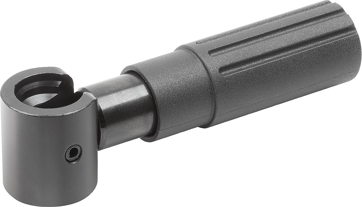 Norelem 06326-01-408 ZYLINDERGRIFF UMLEGBAR, GR.4, INNENGEWINDE M08, L1=83, THERMOPLAST, KOMP:STAHL - 06326-01-408 ZYLINDERGRIFF UMLEGBAR - GR-4 - INNENGEWINDE M08 - L1 83 - THERMOPLAST - KOMP STAHL