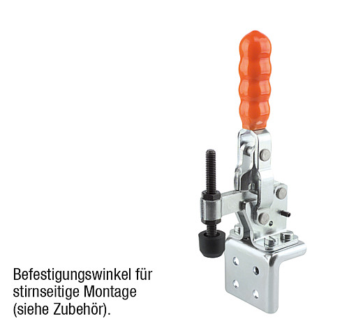 Kipp K0060.0100 SCHNELLSPANNER VERTIKAL, MIT WAAGRECHTEM FUSS, P=100 daN - KIPP K0060 Schnellspanner vertikal mit waagrechte
