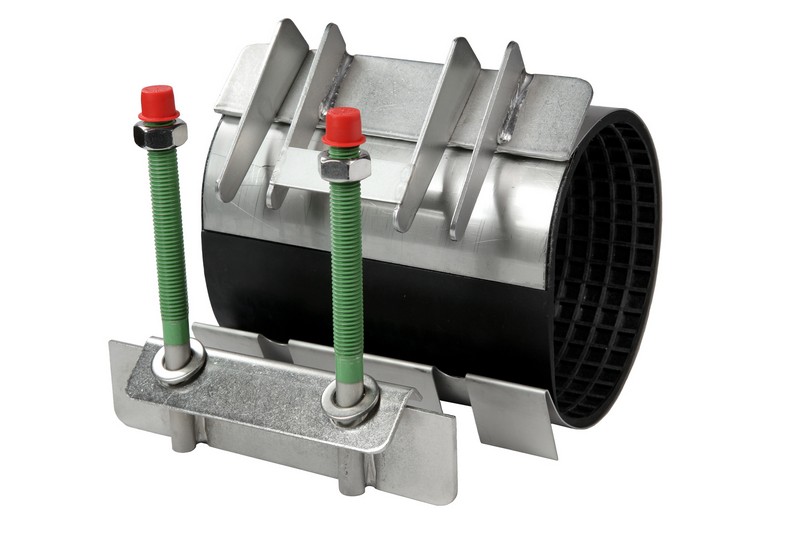 Leschhorn LS1-S-102-112-150  Edelstahl-Reparaturschellen einteilig mit losem Verschluss, Spannbereich 102-112, BL 150, EPDM-HT 150° - LS1 Schelle mit losem Verschluss - ideal fuer Fernwaerme