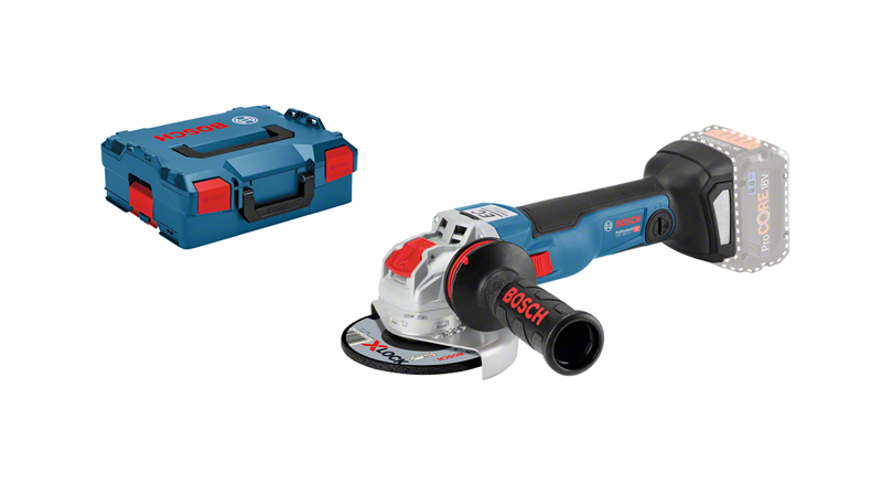 Leschhorn Akku Winkelschleifer Professional GWS 18V-10 C in Kartonschachtel mit Zubehör Set, ohne Akku und Ladegerät - Akku-Winkelschleifer