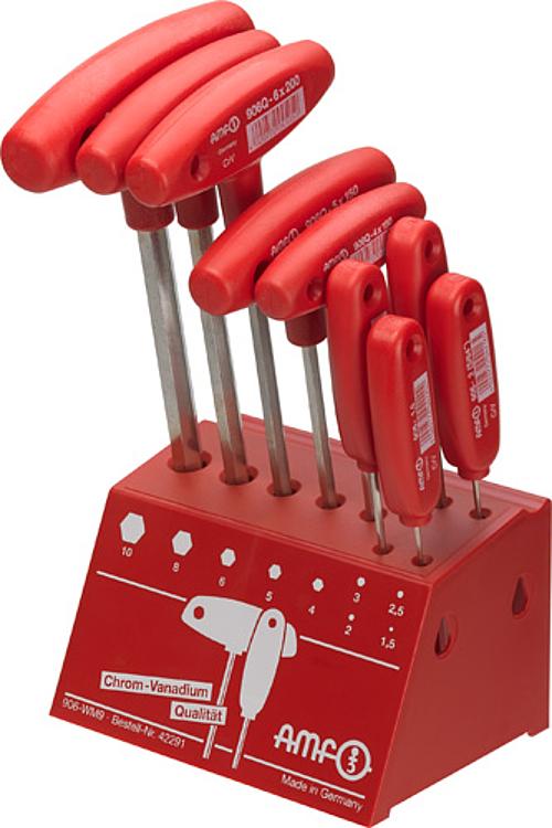 AMF 906  -WM 9 Werkstattständer, Inhalt: SW x Klingenlänge L1: 906-1,5x, 2x, 2,5x, 3x90; 906Q-4x, 5x150, 6x, 8x, 10x200 - LE 906-WM9-Abbildung